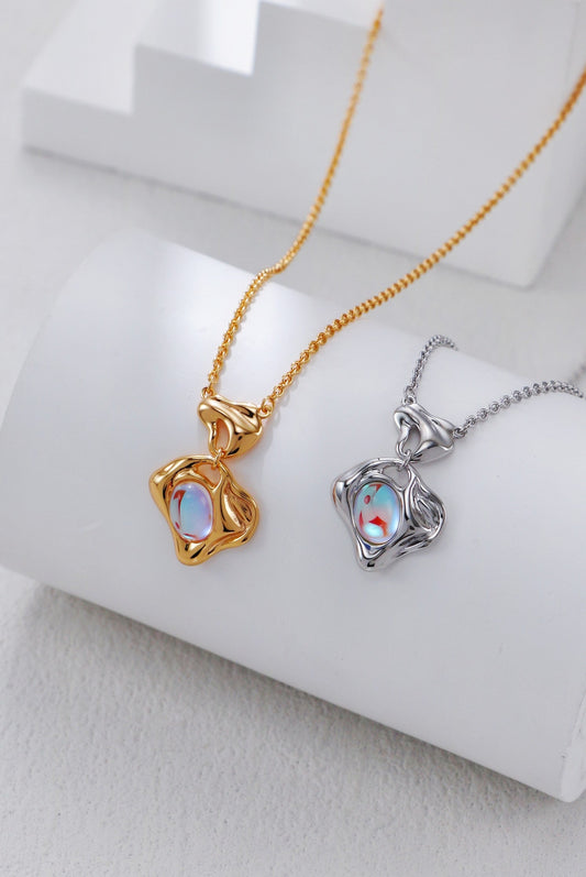 Retro Moonstone Necklace